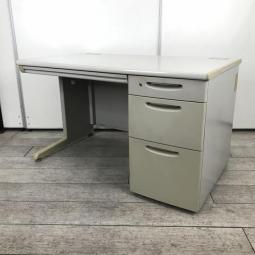 【A00994472】【3段引き出し一体型で圧倒的な収納力!定番商品!】■オカムラ製 (okamura) SDシリーズ 片袖机 幅1200㎜ ■シリンダー錠 ■ライトグレー【IB】