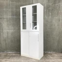 【上段がガラス扉のキャビネット！ 】◆コクヨ/EDIA　両開き　3段ラテラル　収納　病院　家具　リユース　九州最大級《オフィスバスターズ福岡博多店は、福岡を拠点として、日本全国へ中古オフィス用品・オフィス家具を提供しております》