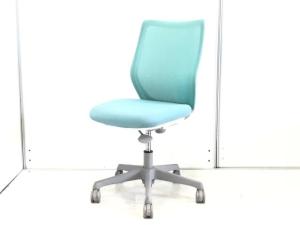 【在庫入替セール品！】　コンパクトメッシュチェア！/オススメ(おすすめ) /人気商品【弊社使用欄：A00984873】■オカムラ/CG-M/セージ色(水色)