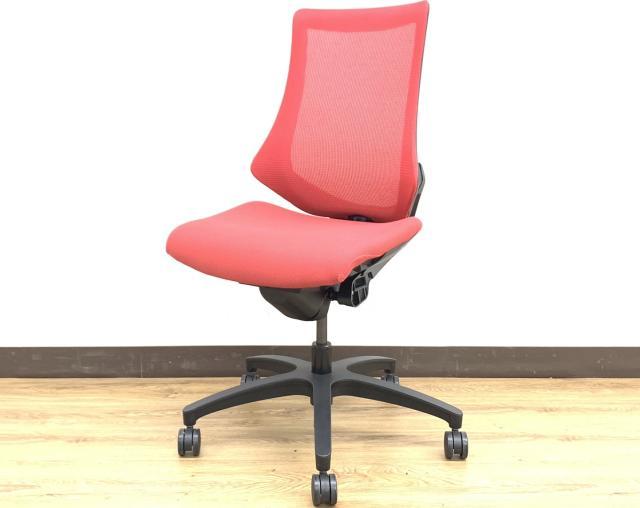 【中古】エフメッシュ KF-370JB-T1M4 イトーキ（ITOKI） 肘無ハイバックチェア