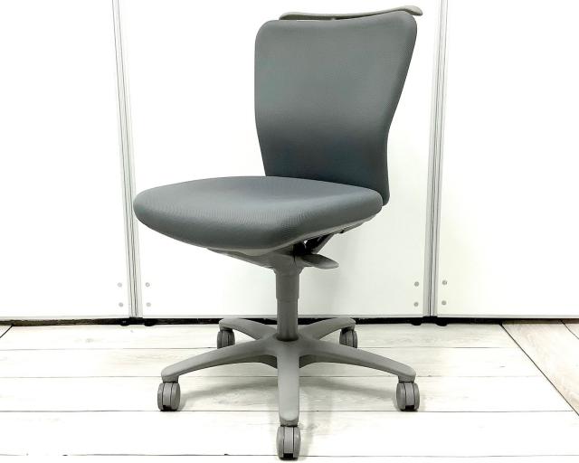 【中古】カロッツァチェア CK34GR-FS12 オカムラ（okamura） 肘無ローバックチェア