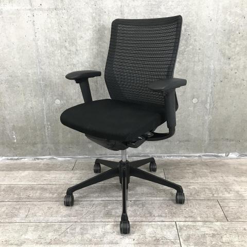 【中古】コーラルメッシュ CQ81MS FSH1 オカムラ（okamura） 肘付ミドルバックチェア