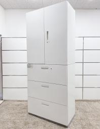 省スペースに大量収納!オフィスの書類をまとめて整理!取っ手が大きく開閉しやすい上下書庫セット
■プラス/L6/ホワイト H2150