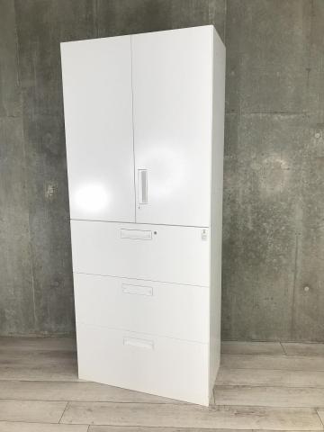 【中古】エディア  コクヨ（KOKUYO） ハイキャビネット／両開き＋3段ラテラル