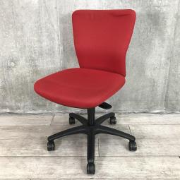 【関東倉庫在庫品】【安定感のある座り心地!ぶ厚いクッションとシンプルで使いやすい操作性!】■オカムラ(okamura) カロッツァチェア(Carrozza) 肘無し ローバック ■レッド×ブラックシェル 【弊社使用欄:A01002871】【ECBMC】