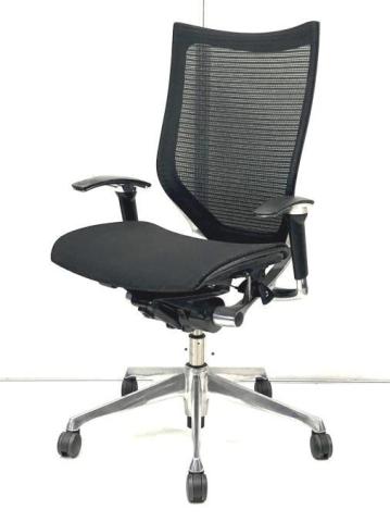 【中古】バロンメッシュチェア CP85AR-FDH1 オカムラ（okamura） 肘付ハイバックチェア