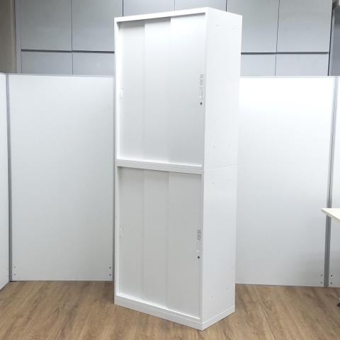 【中古】レクトライン  オカムラ（okamura） ハイキャビネット／引き違い＋引き違い