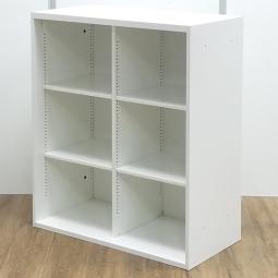 【レア】オカムラ製　レクトライン　ホワイト　縦仕切り有り　注意※ベース無し　出し入れしやすい！　オープンキャビネット！　よく使う資料やカタログ収納にオススメ！　ローキャビネット　オープン書庫！！