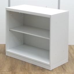 【T10】【商品入替のため、残り2台限り】ウチダ製　HS(ハイパーストレージ)　ホワイト　珍しい2段　ホワイト天板付　出し入れしやすい！　オープンキャビネット！　よく使う資料やカタログ収納にオススメ！　ローキャビネット　オープン書庫！！