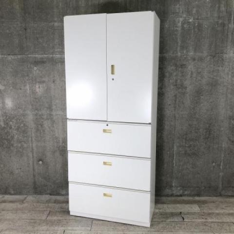 【中古】シンライン  イトーキ（ITOKI） ハイキャビネット／両開き＋3段ラテラル