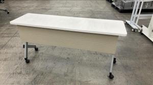 【先行予約品】【関東大量入荷予定】意外と広い横幅1500ｍｍ（奥行450ｍｍ）Platte（プラッテ）テーブル※天板ホワイト色仕様◆内田洋行製【関東倉庫在庫品】【弊社使用欄：】