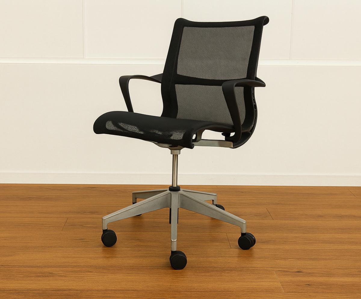 中古】セトゥーチェア Herman Miller/ハーマンミラー 肘付ローバック