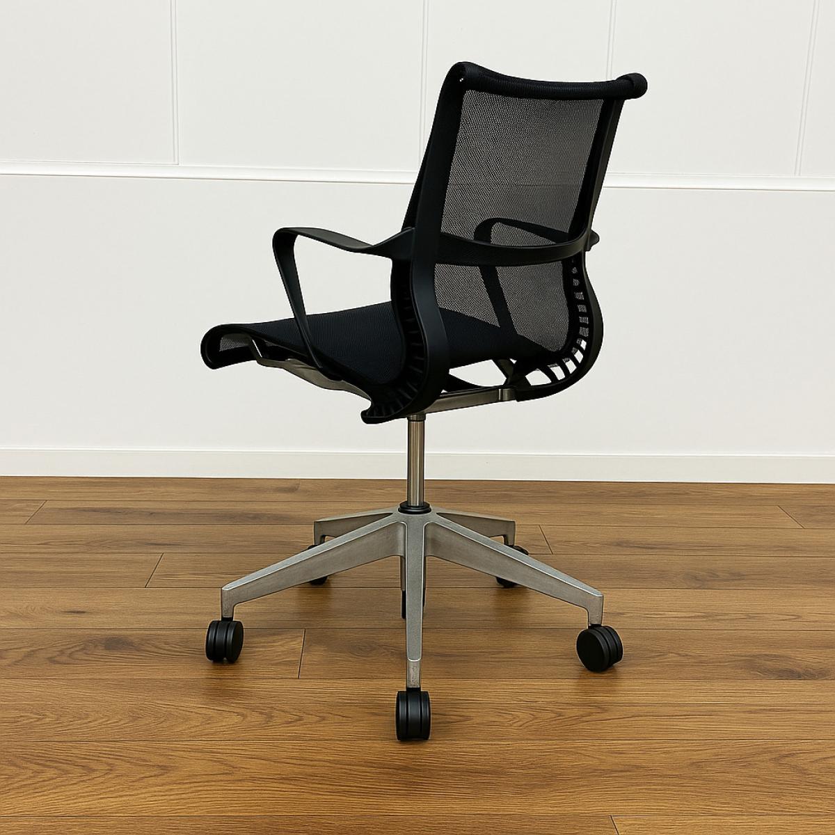 中古】セトゥーチェア Herman Miller/ハーマンミラー 肘付ローバック