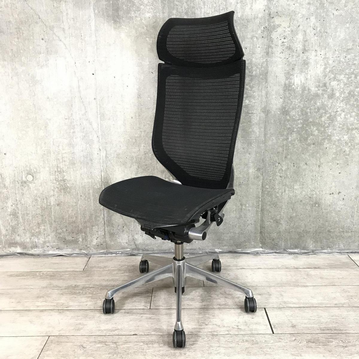 【オフィスの執務室、会議室におすすめ！】■オカムラ（okamura）製　バロン（Baron）チェア　肘無　ハイバック　■背・座面メッシュ　■ヘッドレスト付き　■ブラック【硬めの座面が大人気！国産メッシュチェアの代表格！】【弊社使用欄：A01042350】
                        バロンチェア
                                    中古
            