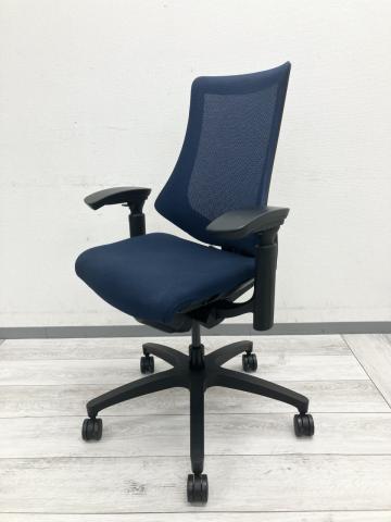 【中古】エフメッシュ KG-170JV-T1B2 イトーキ（ITOKI） 肘付ハイバックチェア