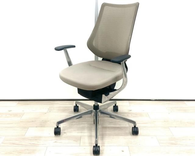 【中古】イング バーチカル アルミ CRS-G3402E6 コクヨ（KOKUYO） 肘付ハイバックチェア