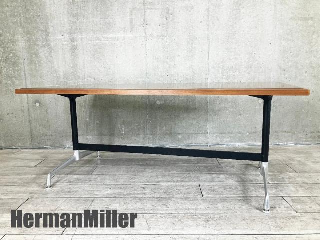 HermanMiller/ハーマンミラー イームズ ユニバーサルベース テーブル チーク天板