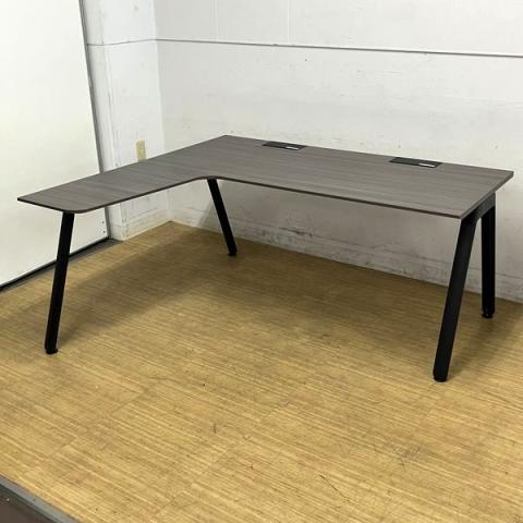 【定価約25万円以上】イトーキ　アフィーノ　L字デスク　天板アッシュドオークD×脚ブラック　W1600×D1400　左ラウンド　限定1台入荷