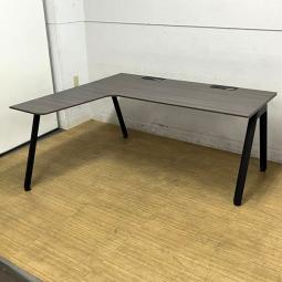 【定価約25万円以上】イトーキ　アフィーノ　L字デスク　天板アッシュドオークD×脚ブラック　W1600×D1400　左ラウンド　限定1台入荷