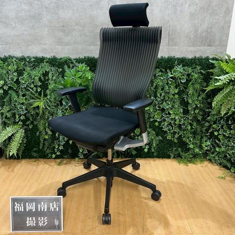 【中古】スピーナチェア KE-757GP-T1T1SG イトーキ（ITOKI） 肘付ハイバックチェア