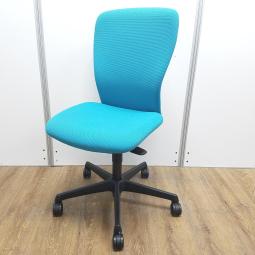 ★【K11】オカムラ製　スラート　ブルーグリーン　肘無し　ハイバック　シンプルなデザインと厚みのあるクッションが大人気！　機能充実のワーキングチェア！　肘無しハイバックチェア！！