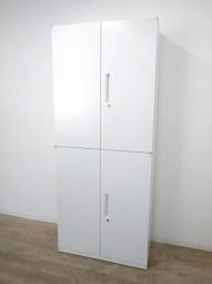 【収納の定番！】人気のホワイトカラー上下両開き書庫セットの入荷です！取っ手が大きく使い勝手抜群のおすすめ商品！
■イナバ/TFシリーズ（ティーエフ）/ホワイト　上下観音開き