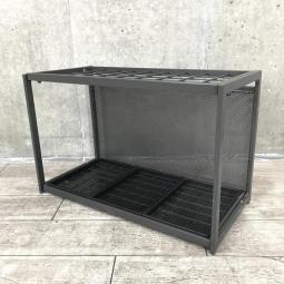 【オフィス・商業施設・病院など、様々な場所で活躍します！】■テラモト（TERAMOTO）製　傘立て　アンブレラスタンド　45本用（5列×9マス）　■色：ブラック