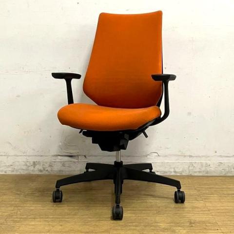 【中古】デュオラ クッション CRS-G3100E6 コクヨ（KOKUYO） 肘付ハイバックチェア