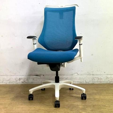【中古】エフメッシュ KF-337JBH-W9A3 イトーキ（ITOKI） 肘付ハイバックチェア