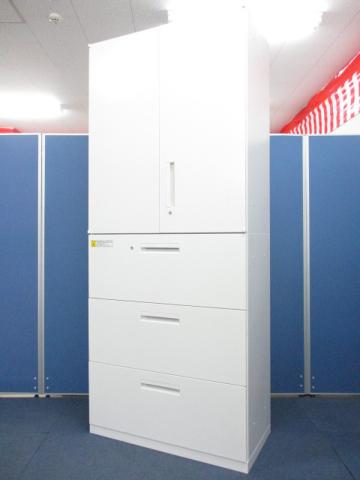 【中古】HSシリーズ  ウチダ（UCHIDA) ハイキャビネット／両開き＋3段ラテラル