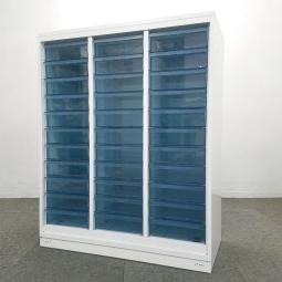 【書類や小物がスッキリ整理できます！】■コクヨ製　クリスタルトレイキャビネット（A4サイズ・深型・3列11段）　ホワイト天板付【KOKUYO　EDIA】【2509】弊社使用欄【A01038328】