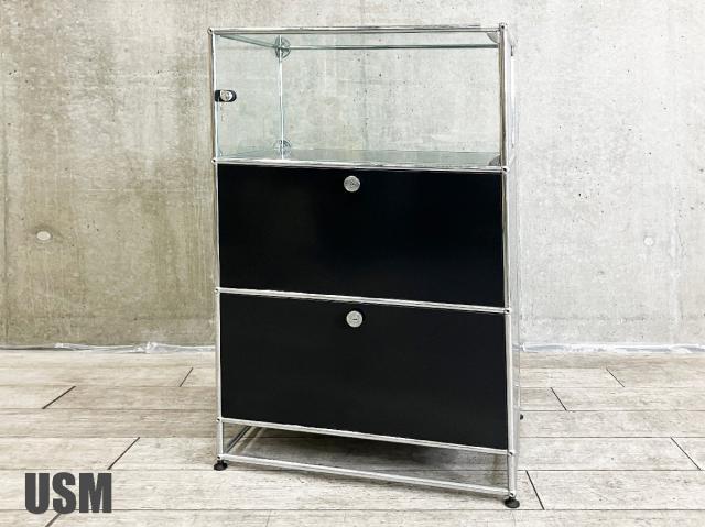 USMハラー　1列３段キャビネット　ブラック　D500　GRDDEX　ショーケース