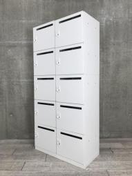 【フリーアドレスオフィスに最適！ダイヤル錠式10人用ロッカー！】■コクヨ（KOKUYO）製　iNON（イノン）シリーズ　10人用パーソナルロッカー　■投函口有り　■ダイヤル錠　■ホワイト　※非常解錠キーは付属しておりません。必要なお客様はご相談くださいませ。
