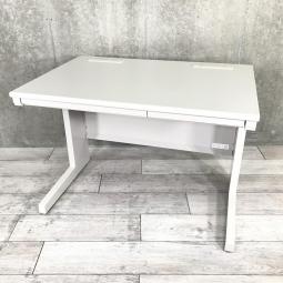 【在庫セール品】【定価約6万円】【定番のコンパクトデスク！横幅1000㎜のためスペースの有効化に最適！】■イナバ（Inaba）　デュエナシリーズ　平机　W1000㎜　引き出し付　■配線口　■グレー