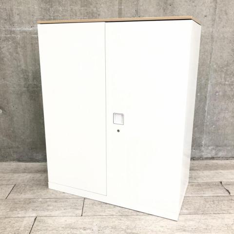 【中古】レクトライン  オカムラ（okamura） ローキャビネット／両開き