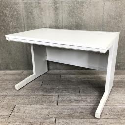 【在庫入替セール品】【定価約8万円】【幅1100㎜でコンパクト！人気の清潔感あるホワイトカラー！】■ウチダ（UCHIDA）　スカエナシリーズ　平机　引き出し付　W1100×D700mm　■ホワイト　■配線Kタイプ