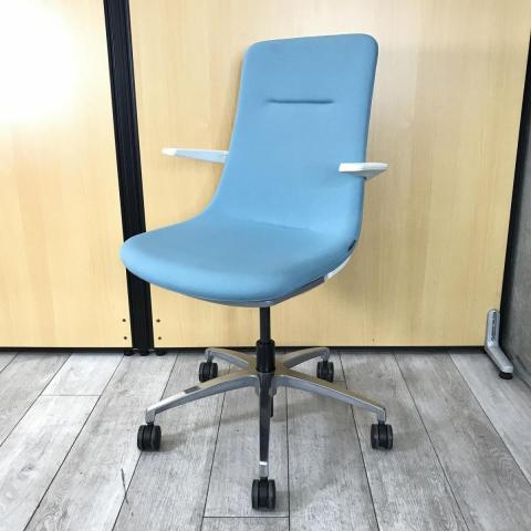 【中古】モーブ KF-615GB-Z9W9S4 イトーキ（ITOKI） 肘付ローバックチェア