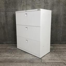 【在庫入替セール品】【定価約16万円】【人気の定番商品!3段ラテラル書庫の入荷です!】■オカムラ製 レクトライン 3段ラテラル書庫