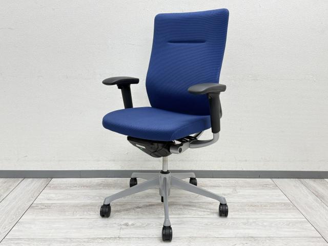 【中古】コーラルチェア CQ87GR　FSF3 オカムラ（okamura） 肘付ハイバックチェア