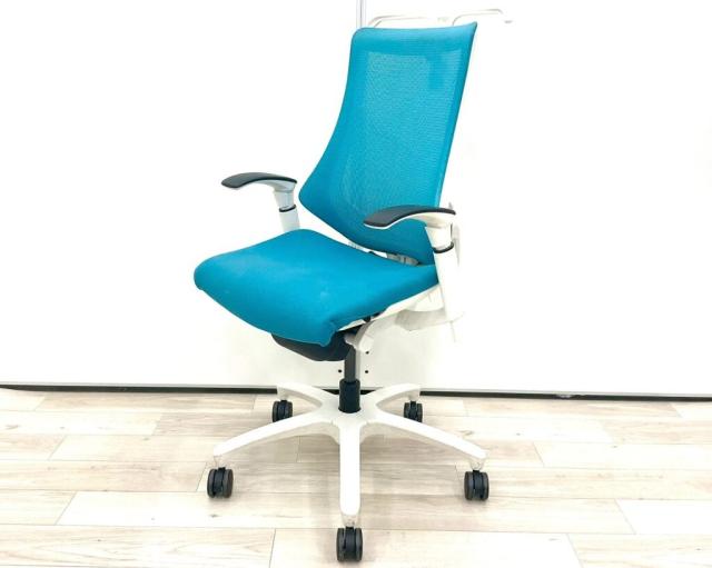 【中古】エフメッシュ KF-377JBH-W9A3 イトーキ（ITOKI） 肘付ハイバックチェア