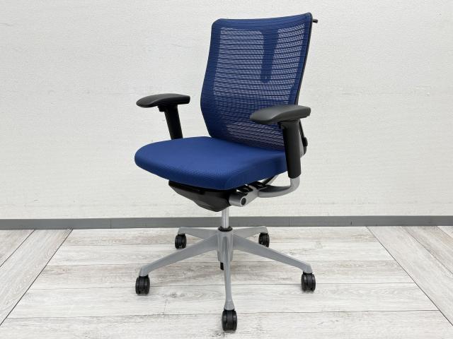 【中古】コーラルメッシュ CQ32GS FSH3 オカムラ（okamura） 肘付ローバックチェア