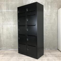 【A01003972】【フリーデスクの味方！デザインと機能を両立した人気商品です！鍵の持ち運び要らず！】■井上金庫　IPL　パーソナルロッカー10人用　■ブラック　■ダイヤル錠【IB】