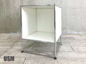 USMハラー　1連１段 脚付きキャビネット/ナイトテーブル　ピュアホワイト　D500