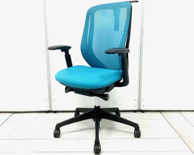 OKAMURA オカムラ デスクチェア オフィスチェア OAチェア 青 リモート