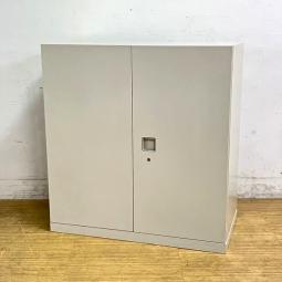 オカムラ　レクトライン　両開き書庫　シリンダー錠　鍵付き　ライトスモーク（ニューグレー）　珍しいサイズ感にて入荷【愛知・名古屋・豊田・静岡・浜松】