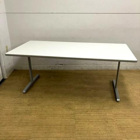 オカムラ 8177シリーズ ミーティングテーブル 天板ホワイト T字脚 W1800/D900 4~6人掛け想定【愛知・名古屋・豊田・静岡・浜松】