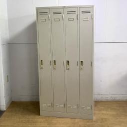 【在庫入替セール】【部材欠け多数のため特価】ライオン　4人用更衣ロッカー　ニューグレー　シリンダー錠　鍵付き【愛知・名古屋・豊田・静岡・浜松】