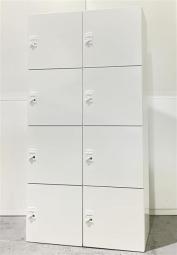 【在庫セール品・1台限定】【T11】■KOKUYO（コクヨ）　エディア シリーズ　8人用ロッカー　■ダイヤル錠　■ホワイト 【1台で8人分の収納可能なロッカー！　増員・拠点開設に！】　※非常解除キーは付属ございません。