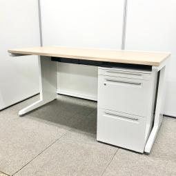 起業や移転時におススメ！平デスク+ワゴンの片袖机セット/オススメ(おすすめ) /人気商品【弊社使用欄：A01043299】 ※ワゴンは在庫状況によりメーカー、シリーズが変動する場合がございます。