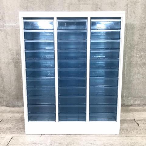 【書類・備品整理の必需品！使い勝手の良いクリトレが入荷！】■コクヨ（KOKUYO）製　エディアシリーズ（EDIA）　クリスタルトレー　H1130㎜　■3列×深型11段　■ホワイト　【弊社使用欄：A01034109】【ID】